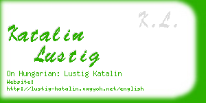 katalin lustig business card